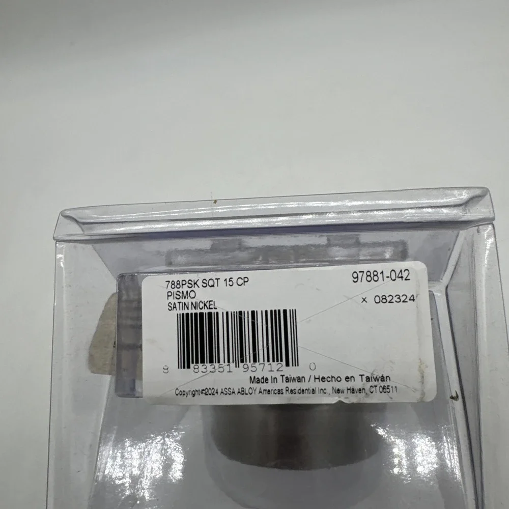 Kwikset Pismo Dummy Door Knob Single Sided for Closets French Doors Satin Nickel